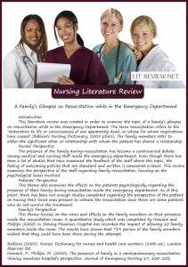 literature review in nursing education